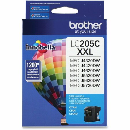 BROTHER INTERNATIONAL Super High Yield XXL Cyan Ink LC205C